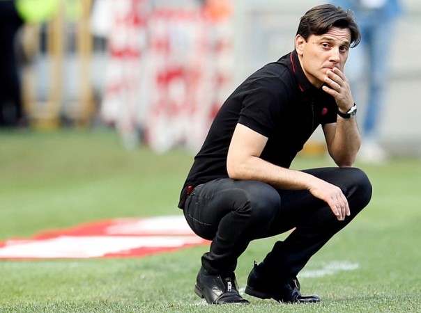 AC Milan manager Vincenzo Montella. AC Milan vs AS Roma live streaming, AC Milan vs AS Roma, Serie A live streaming, Serie A, Suso, Carlos Bacca, Gerard Deulofeu, Giacomo Bonaventura, Vincenzo Montella
