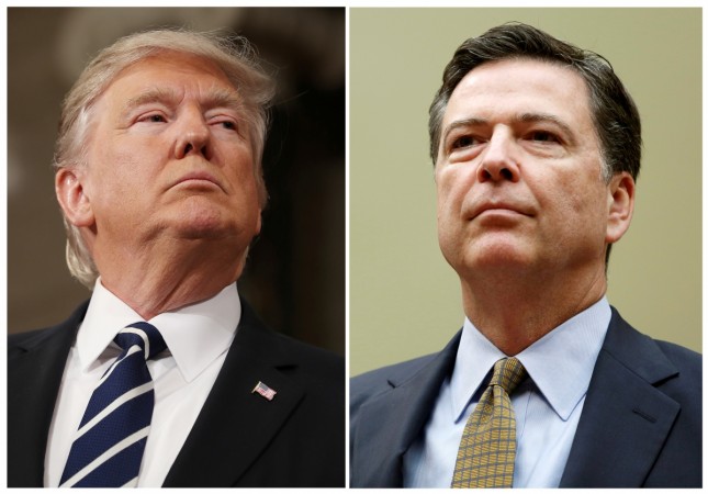 In picture: A combination photo shows U.S. President Donald Trump (L) in the House of Representatives in Washington, U.S., on February 28, 2017 and FBI Director James Comey in Washington US on July 7, 2016. Donald Trump and James Comey