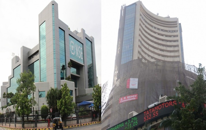 A view of the buildings of the National Stock Exchange (NSE) and the Bombay Stock Exchange (BSE). The election-induced choppiness was the recurring theme of the week and may remain as such until the election results on May 23. nse at alltime high, nse at historic high, nse at lifetime high, nse crosses 9400, sensex at lifetime high, sensex at new high, imd predicts normal rainfall