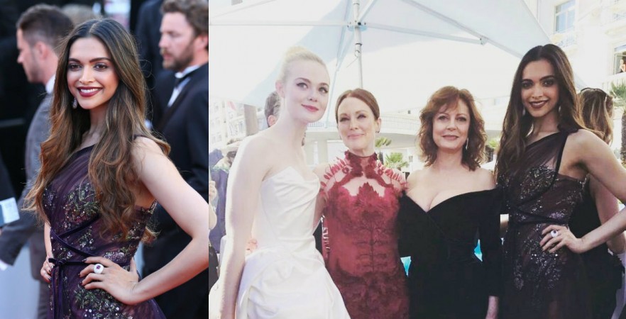 Deepika Padukone at Cannes 2017; with Elle Fanning, Julianne Moore and Susan Sarandon Deepika Padukone, Cannes 2017