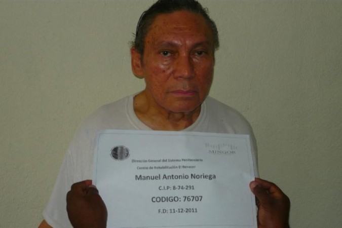 Manuel Noriega, 77, Panama's former strongman, poses for a photograph in this picture received by Reuters in Panama City December 14, 2011. Manuel Noriega