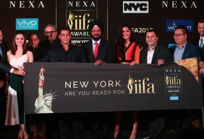 Salman Khan, Katrina Kaif, Alia Bhatt at IIFA 2017 press conference. IIFA 2017, Salman Khan, Katrina Kaif, Alia Bhatt