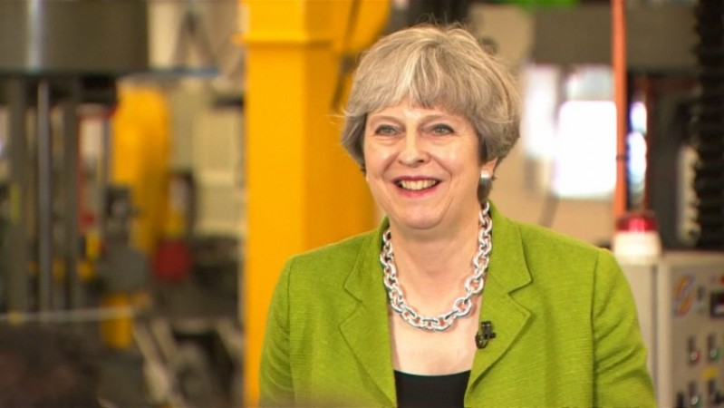 Theresa May drilled on TV debate absence during election campaign stop