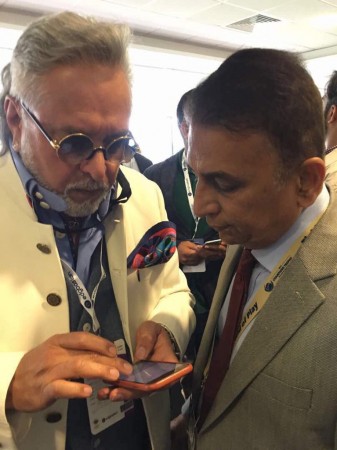 Vijay Mallya with Sunil Gavaskar Vijay Mallya with Sunil Gavaskar