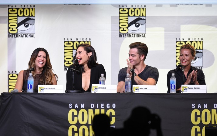 Director Patty Jenkins, actors Gal Gadot, Chris Pine and Connie Nielsen during Comic-Con International 2016 Patty Jenkins wonder woman