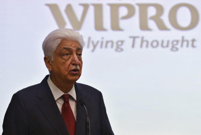 Azim Premji, chairman of Wipro Ltd, speaks as he presents the quarterly results at the Wipro campus in Bangalore Azim Premji