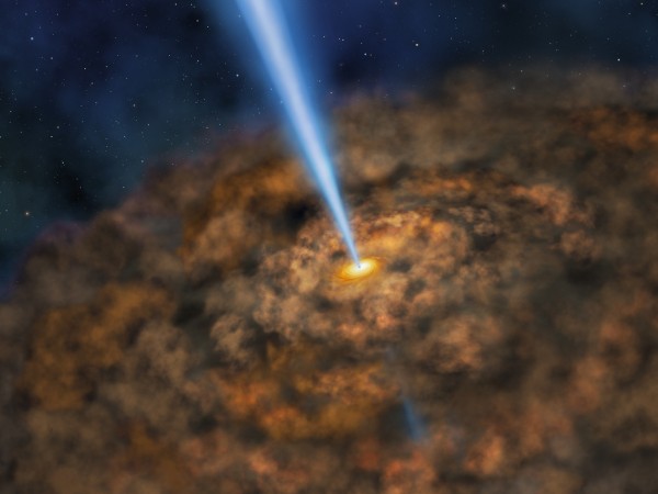 Black holes spew radiation outward when they feed on stars Black hole