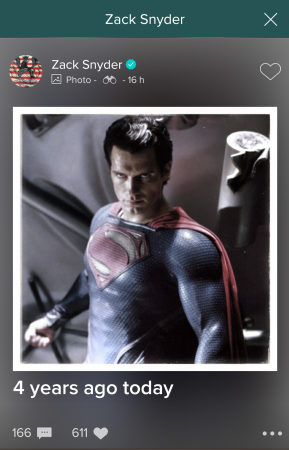 Zack Snyder marks four years of Man of Steel Superman Henry Cavill