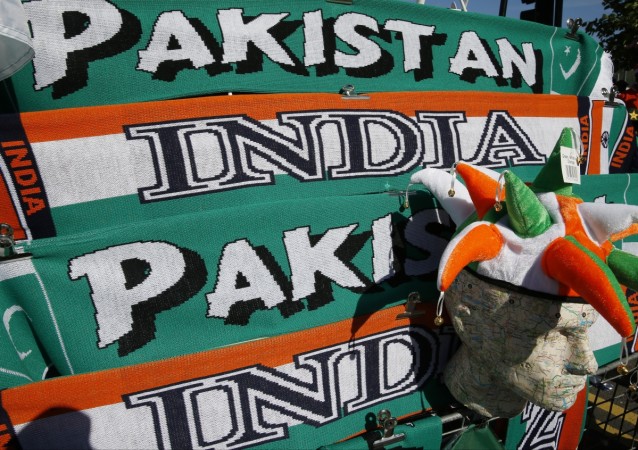 India v Pakistan - 2017 ICC Champions Trophy Group B - Edgbaston - June 4, 2017 Scarves on sale outside the ground India vs Pakistan cricket