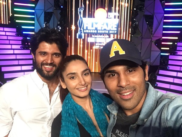 Allu Sirish, Ragini Dwivedi and Vijay Devarakonda to host 64th Filmfare South Awards 2017. Allu Sirish, Ragini Dwivedi and Vijay Devarakonda