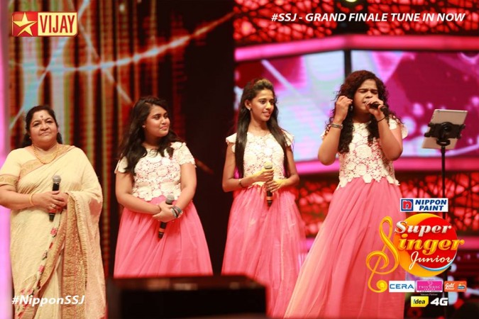 Here is a picture from Super Singer grand finale. Super Singer Junior Grand Finale