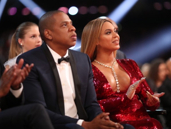 Music artists Jay Z and Beyoncé during The 59th GRAMMY Awards at STAPLES Center on February 12, 2017 in Los Angeles, California. Beyonce and Jay Z