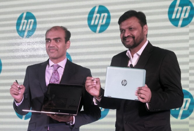 Ketan Patel, Senior Director, HP and Raj Kumar Rishi, Senior Director, Business, HP launching premium laptops in New Delhi on June 21, 2017. hp, hp computers, hp pavilion x360, hp laptops, hp world, hp online store