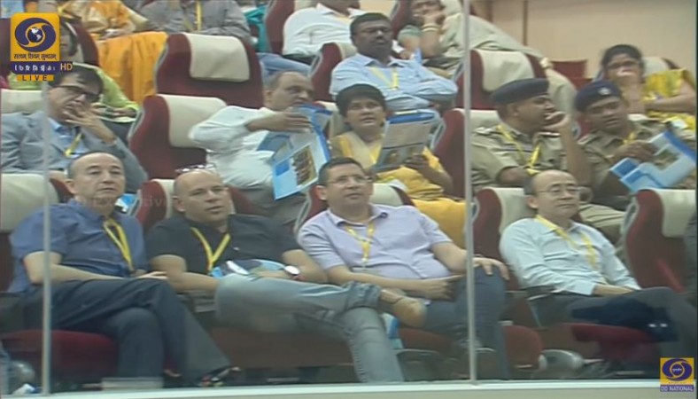 Foreign delegates attend the PSLV-C38 launch by Isro on June 23, 2017. Their satellites were also aboard the PSLV. ISRO