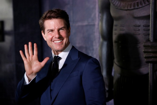 Actor Tom Cruise poses while promoting Tom Cruise