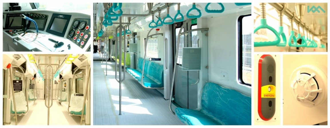 The interior of Kochi Metro Kochi metro, Kochi metro interiors