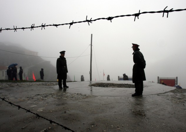 Chinese soldiers guard the Nathu La mountain pass, between Tibet and the Indian state of Sikkim. Nathu La
