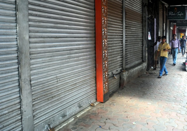 Shops in Kashmir remained closed on Sunday (August 5). gst, gst council, gst rates, arun jaitley, july 1, modi govt, gst protests, gst strike