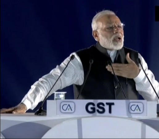 In picture: Prime Minister Narendra Modi speaks on the occasion of the Foundation Day of the Institute of Chartered Accountants of India (ICAI) in New Delhi on Saturday, July 1, 2017. Prime Minister Narendra Modi
