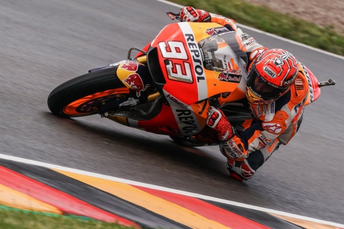 Marc Marquez riding his Honda bike at German MotoGP 2017 Marc Marquez, German MotoGP