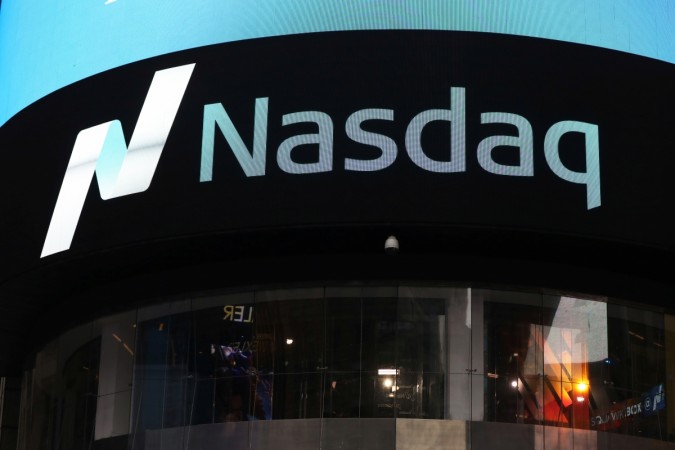 A view of the exterior of the Nasdaq market site in Times Square after the Nasdaq breached the 6,000 mark for the first time ever on Tuesday, in New York City, NY, U.S. April 25, 2017. Nasdaq