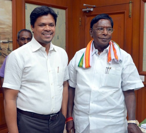 Puducherry CM V Narayanasamy (Right) V Narayanasamy