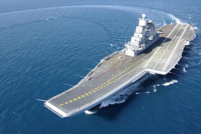 Soviet-built Kiev-class Indian carrier INS Vikramaditya. INS Vikramaditya