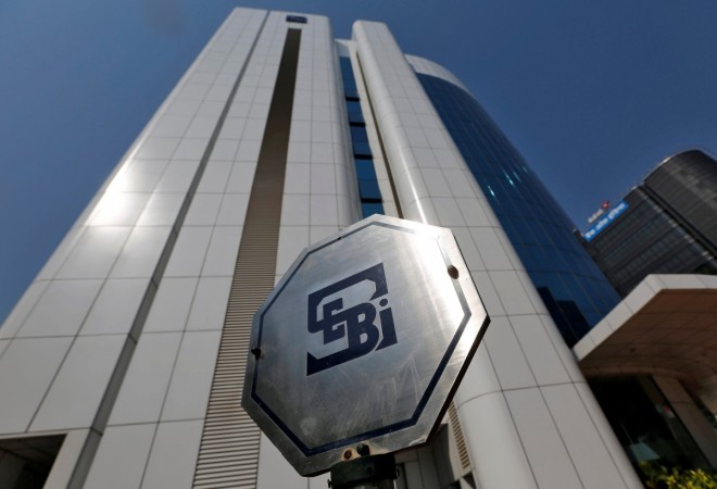 The logo of SEBI at its Mumbai headquarters. SEBI headquarters