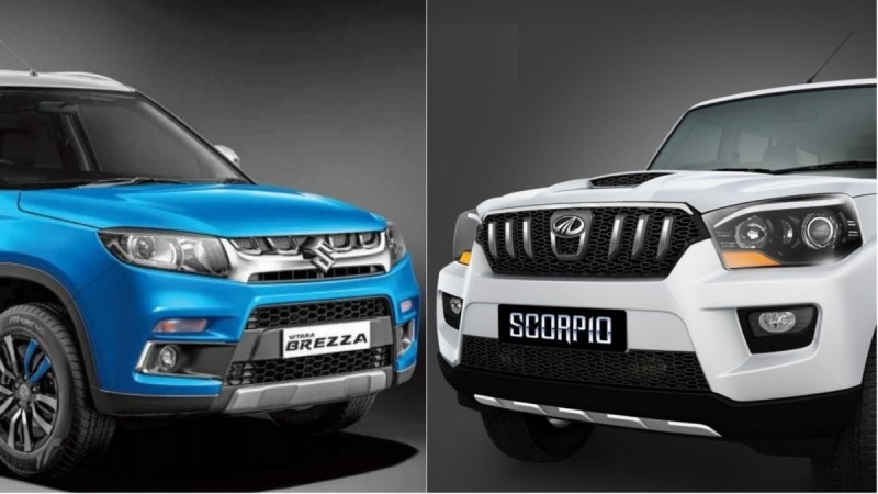 Maruti Suzuki Vitara Brezza and Mahindra Scorpio Maruti Suzuki and Mahindra