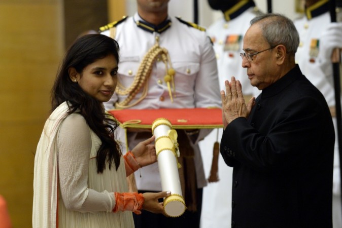 Raj received the Padma Shri Award in 2015 Mithali Raj