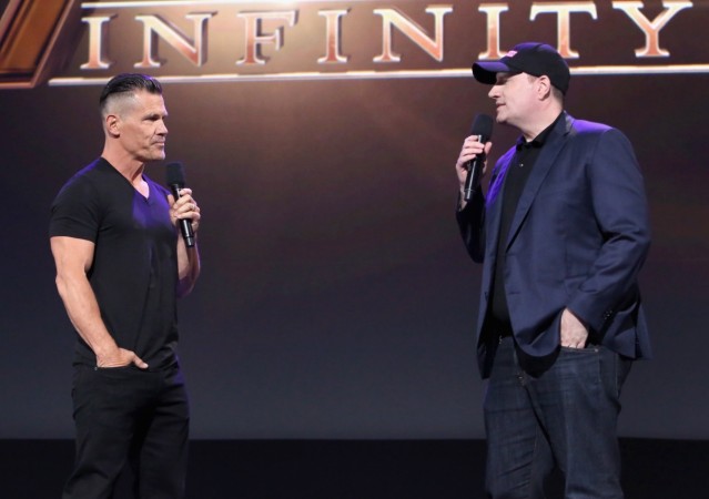 Josh Brolin with Marvel head Kevin Feige at Disney's D23 2017 Josh Brolin