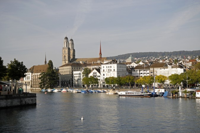 A general view of Zurich towards Grossmuenster church during the 12th Zurich Film Festival on September 22, 2016 in Zurich, Switzerland. Zurich