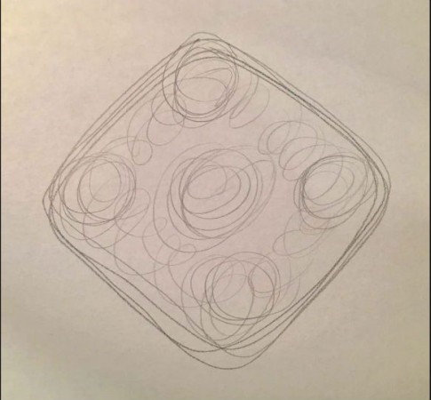 Witness' illustration of the UFO UFO, illustration,