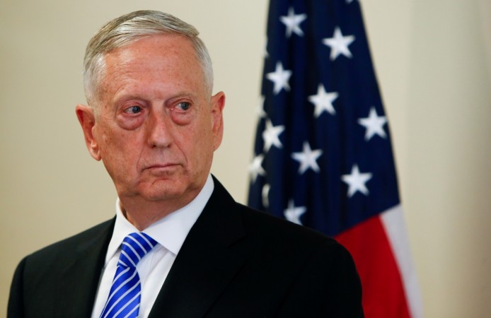 In picture: US Secretary of Defence James Mattis. James Mattis
