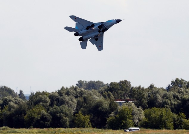 A Mikoyan MiG-35 multi-role fighter takes off during a demonstration flight at the MAKS 2017 air show in Zhukovsky, outside Moscow, Russia, July 18, 2017. MiG-35