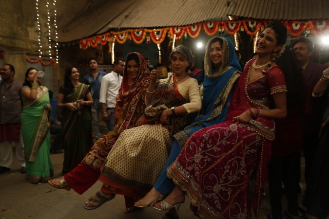 A scene from Lipstick Under My Burkha featuring (L to R) Konkona Sensharma, Ratna Pathak Shah, Plabita Borthakur and Aahana Kumra Plabita Borthakur