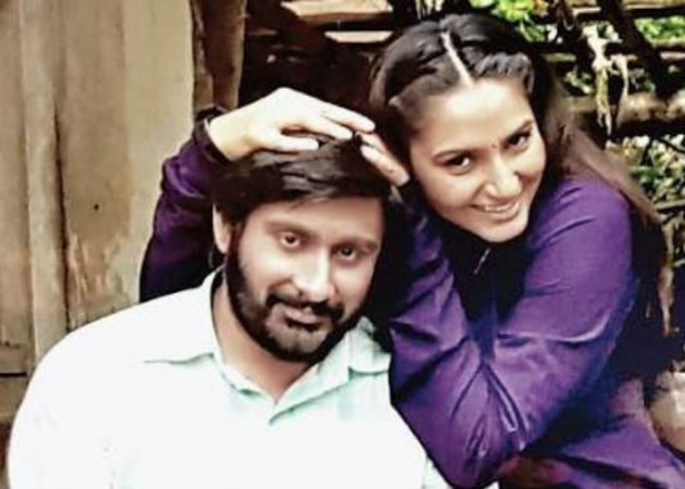 Dhruva Sharma with Ragini Dwivedi on Kichchu set Dhruva Sharma with Ragini Dwivedi on Kichchu set