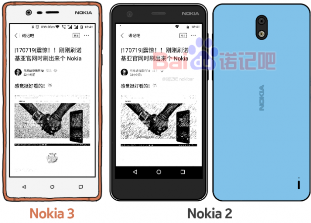 Nokia 2 design renderings leaked via Baidu Nokia 2 and Nokia 3