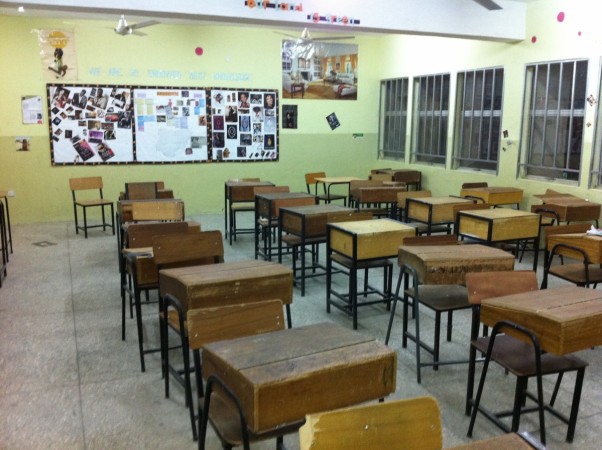 The class VIII textbook in Rajasthan called Bal Gangadhar Tilak as Empty classroom