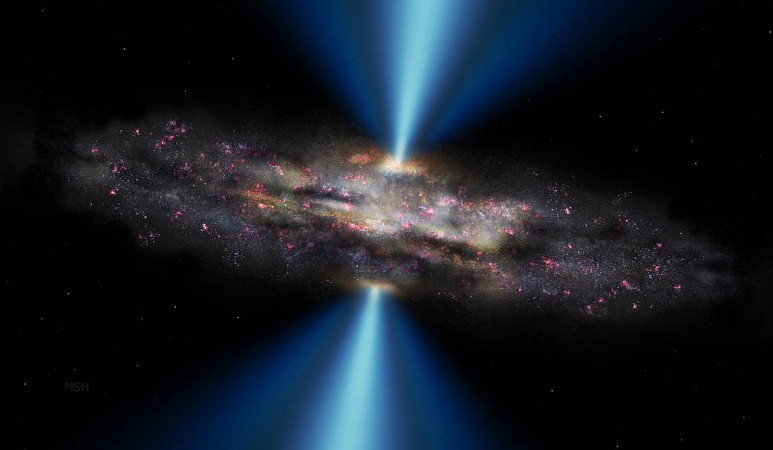 black hole, space,