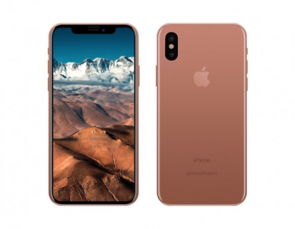 Leaked renders of iPhone X Copper Gold confirm notch design, dual-rear camera iPhone X Copper Gold leaked render