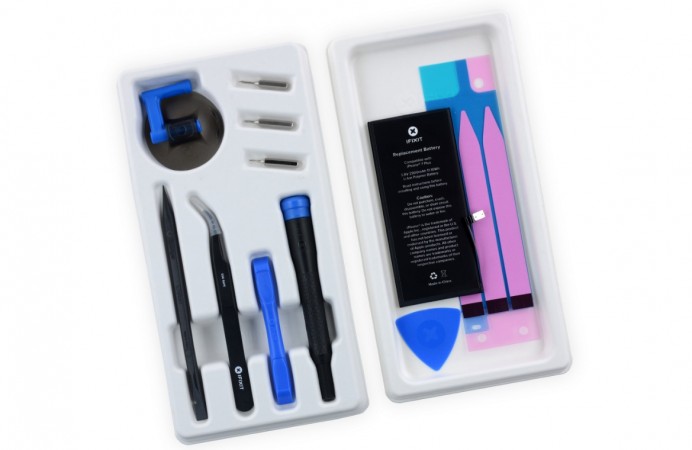 <span>iFixit</span>'s kit for fixing <span>iPhone</span> battery iFixit's kit for fixing iPhone battery