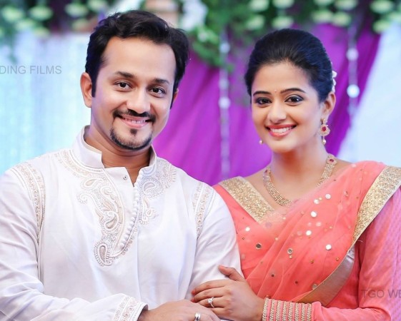 Priyamani and Musthafa Raj on their engagement day Priyamani and Musthafa Raj