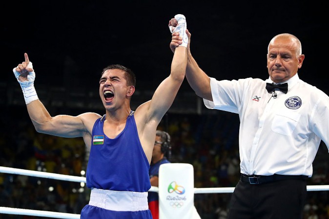 File photo of Rio Olympic champion Hasanboy Dusmatov Hasanboy Dusmatov