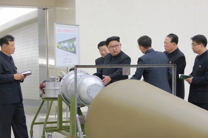 North Korean leader Kim Jong Un provides guidance on a nuclear weapons program in this undated photo released by North Korea's Korean Central News Agency (KCNA) in Pyongyang September 3, 2017. North Korea says it has developed 'advanced hydrogen bomb'