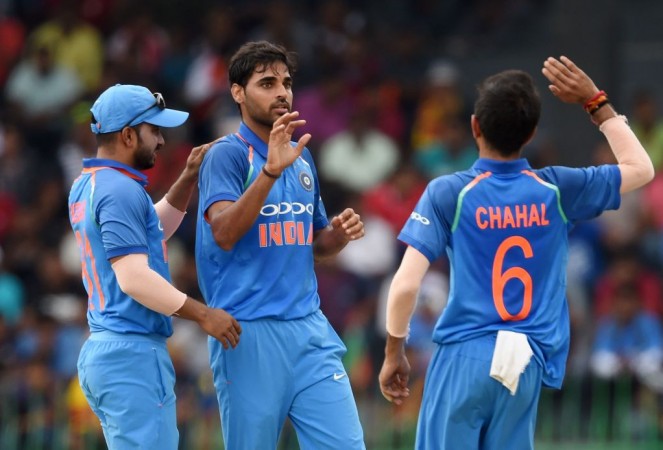 Bhuvneshwar (C) picked up his career best figures of 5 for 42 in the fifth ODI on Sunday Bhuvneshwar Kumar