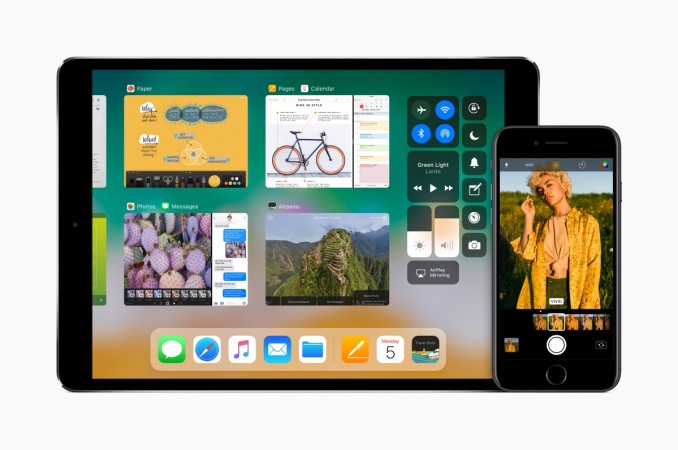iOS 11 interface. Apple iOS 11