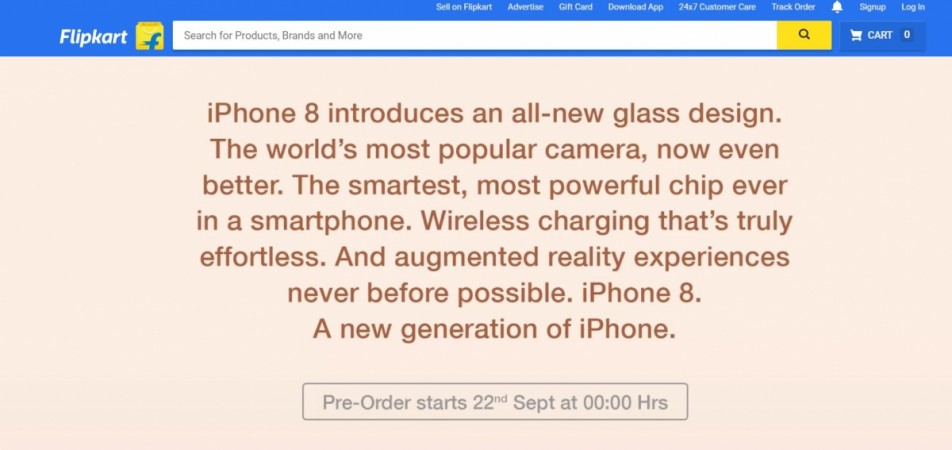 Apple iPhone 8, 8 Plus pre-order service to go live online in India via Flipkart next week; all you need to know Apple iPhone 8, iPhone 8 Plus, Flipkart, pre-order, India, price, specifications