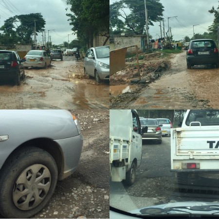 Potholes on Bengaluru road worsens during monsoon bangalore potholes