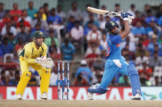 Pandya smashed three sixes of Adam Zampa in the 37th over of the Indian innings Hardik Pandya